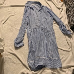 Blue white dress